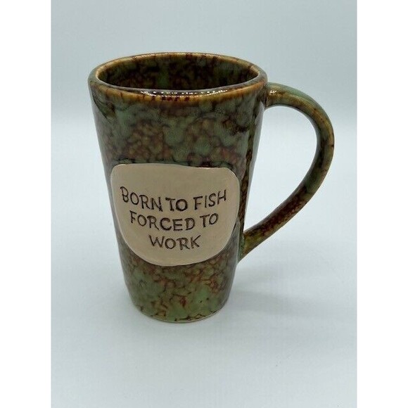 Born To Fish Coffee Mug With Fisherman's Great Fishing Gift - Picture 1 of 5